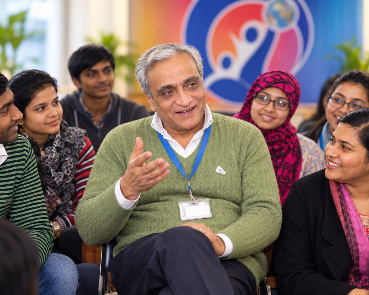 Dr. Desai with students